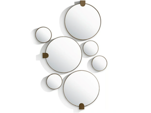 REFLEX M - S - Framed wall-mounted Satin brass mirror _ Carpanese Home